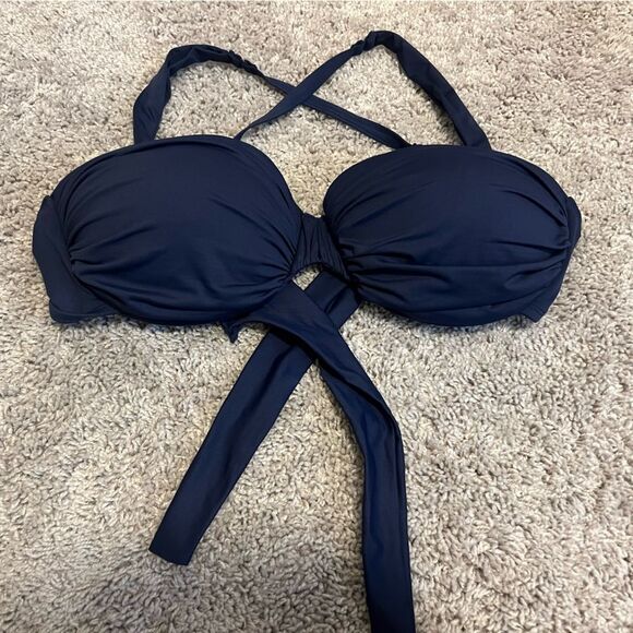 Coco Reef Navy Blue Bikini Top - Picture 1 of 4